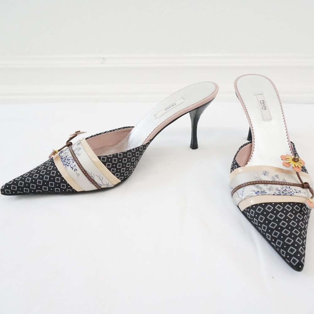 BEAUTIFUL PRADA SLIP ON HEELS